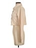 CANDIDLY chan Color Block Tan Long Sleeve Blouse Size S - photo 5