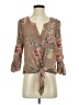 Black Rainn 100% Polyester Brown 3/4 Sleeve Blouse Size S - photo 1