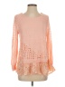 Entro 100% Polyester Orange Long Sleeve Blouse Size S - photo 1