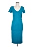 Leith Solid Teal Casual Dress Size M - photo 1