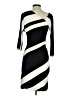 Bordeaux Stripes Black Cocktail Dress Size XS - photo 2