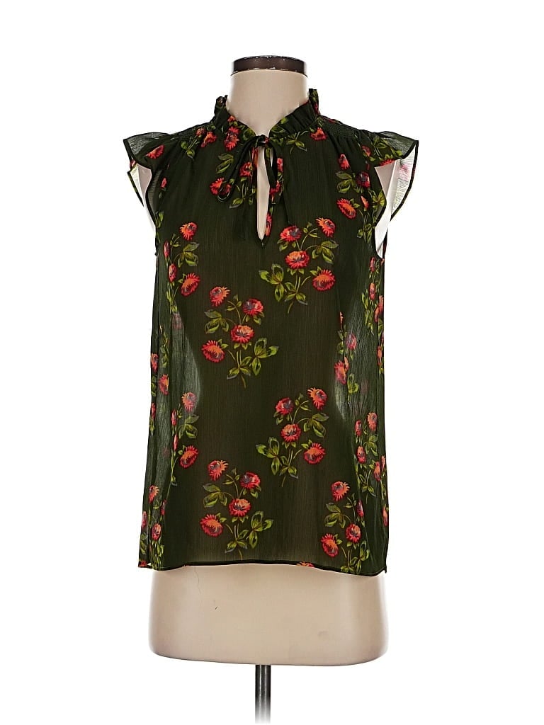 Pre-owned Point Sur Sleeveless Blouse In Green