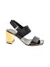 Gucci 100% Leather Color Block Black Sandals Size EU (IT) 39 / US 9 - photo 1