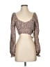 Altar'd State 100% Polyester Brown Long Sleeve Blouse Size XS - photo 1