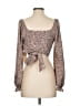 Altar'd State 100% Polyester Brown Long Sleeve Blouse Size XS - photo 2
