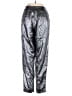 Chloe Oliver 100% Polyester Metallic Silver Casual Pants Size XS - photo 2