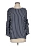 Cotton Bleu 100% Rayon Blue 3/4 Sleeve Blouse Size S - photo 1