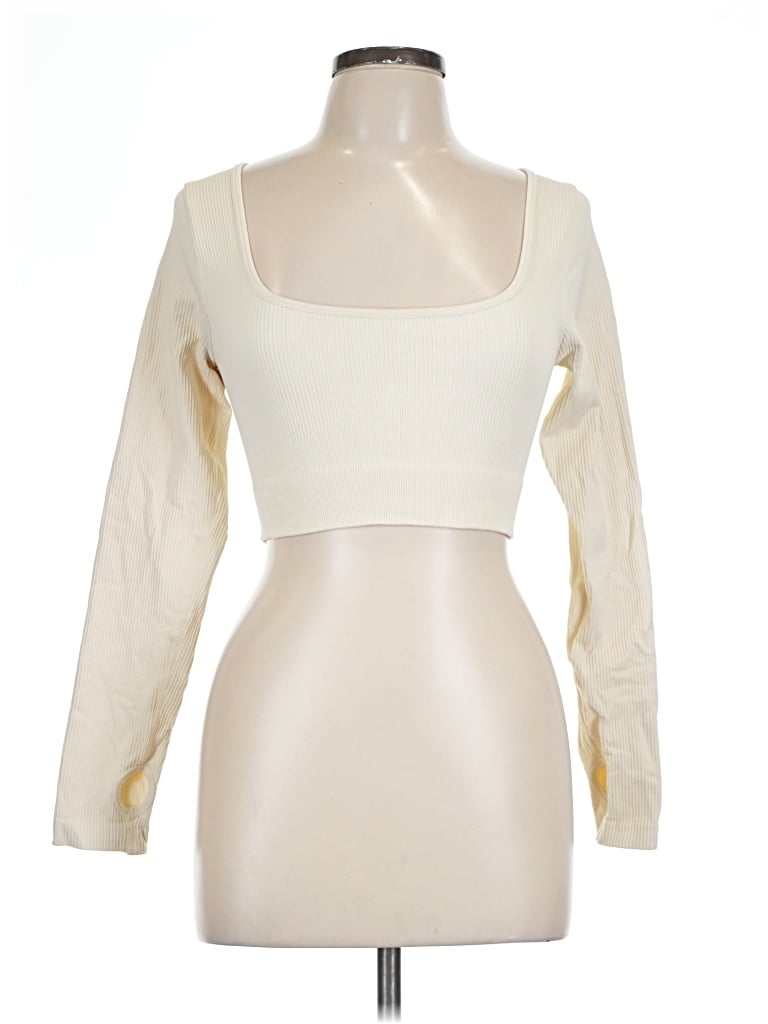 Pre-owned Oqq 3/4 Sleeve T-shirt In White