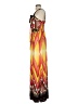 Assorted Brands Print Orange Yellow Casual Dress Size S (estimated) - photo 5