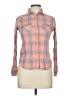American Eagle Outfitters Plaid Orange Long Sleeve Button-Down Shirt Size 6 - photo 1