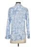 Zara Paisley Blue Long Sleeve Button-Down Shirt Size S - photo 2
