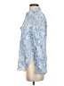 Zara Paisley Blue Long Sleeve Button-Down Shirt Size S - photo 5