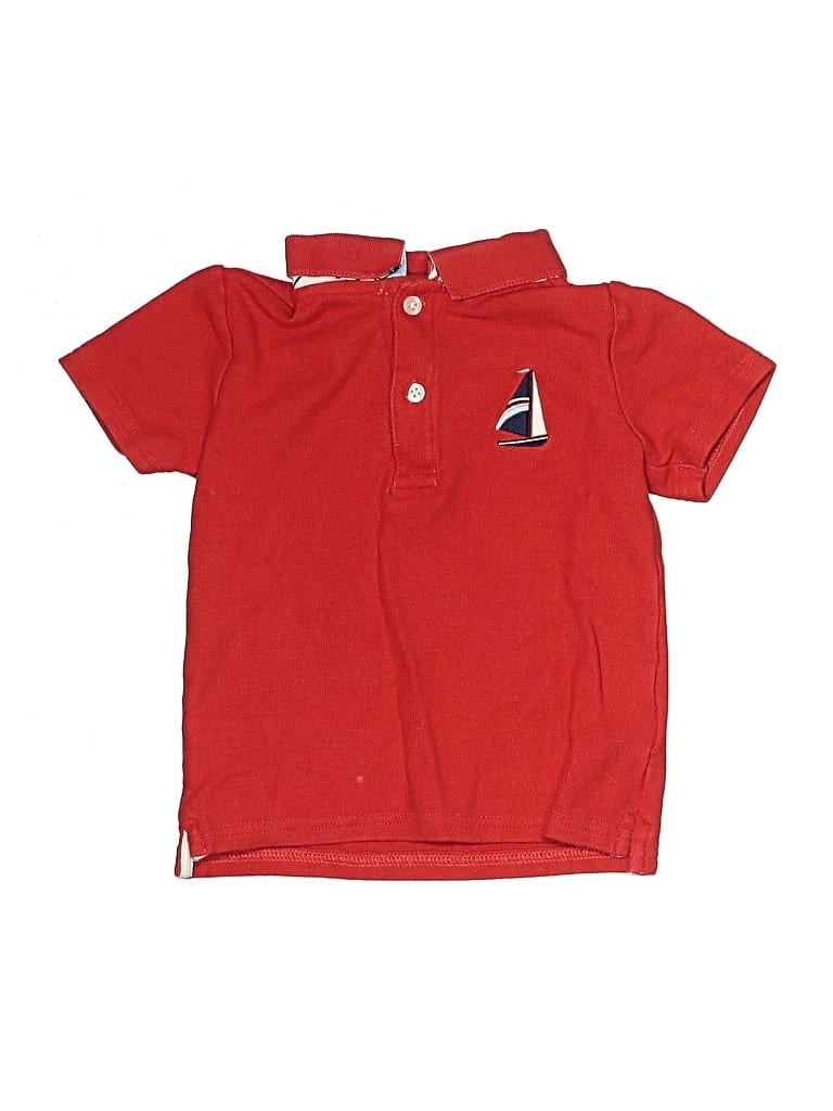 Pre-owned Janie And Jack Kids' Short Sleeve Polo Shirt In Red