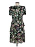 Connected Apparel 100% Polyester Floral Black Casual Dress Size 6 - photo 2
