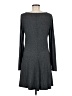 Express Solid Gray Casual Dress Size M - photo 2