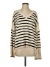 La Ligne Stripes Ivory Silk Pullover Sweater Size S - photo 1