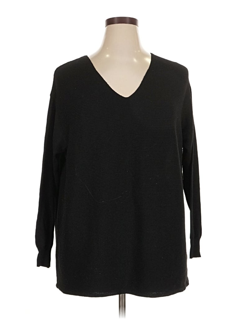 Pre-owned Ella Moss Pullover Sweater In Black