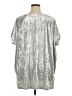 Ellos Metallic Silver Short Sleeve Blouse Size 2X - photo 2