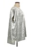 Ellos Metallic Silver Short Sleeve Blouse Size 2X - photo 4