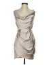 Selfie Leslie 100% Polyester Metallic Silver Cocktail Dress Size S - photo 1