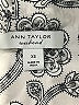 Ann Taylor 100% Cotton Paisley Silver Long Sleeve Blouse Size XS - photo 7