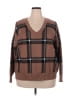 Max Studio Plaid Brown Pullover Sweater Size 2X - photo 1