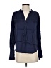 Habitual 100% Viscose Blue Long Sleeve Blouse Size Sm (1) - photo 1