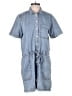 Gap 100% Cotton Solid Blue Romper Size S - photo 1