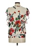 Black Rainn 100% Polyester Ivory Short Sleeve Blouse Size M - photo 2
