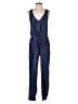 CQ by CQ 100% Polyester Solid Blue Jumpsuit Size M - photo 1