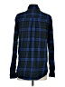 Express Plaid Blue Long Sleeve Button-Down Shirt Size S - photo 2