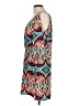 Glam 100% Polyester Print Teal Casual Dress Size L - photo 5