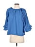 Vince Camuto 100% Polyester Blue 3/4 Sleeve Blouse Size S - photo 1