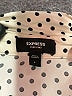 Express Polka Dots Ivory Long Sleeve Blouse Size L - photo 7