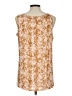 Logo Layers Gold Sleeveless Blouse Size L - photo 2