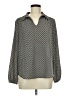 Pleione 100% Polyester Tweed Gray Long Sleeve Blouse Size M - photo 1