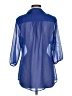 L8ter 100% Polyester Blue 3/4 Sleeve Blouse Size M - photo 2