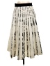 Carlucci 100% Polyester Graphic Ivory Casual Skirt Size 4 - photo 1