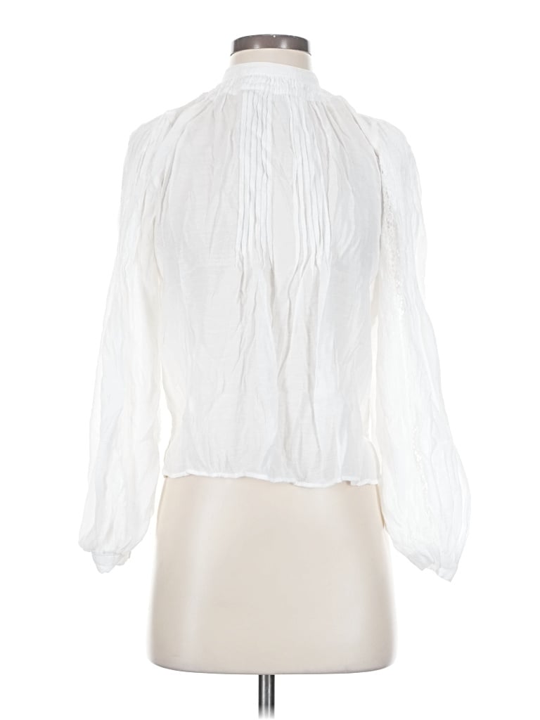 Pre-owned Mng 3/4 Sleeve Blouse In White