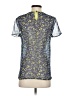 Ella Moss 100% Silk Floral Blue Short Sleeve Silk Top Size XS - photo 2