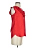 J.Crew 100% Silk Red Orange Sleeveless Silk Top Size 00 - photo 4