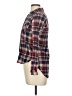 Love Notes 100% Rayon Plaid Burgundy Long Sleeve Button-Down Shirt Size M - photo 5