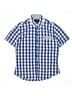 Regatta Great Outdoors 100% Cotton Checkered-gingham Blue Short Sleeve Button-Down Shirt Size S (youth) - photo 1