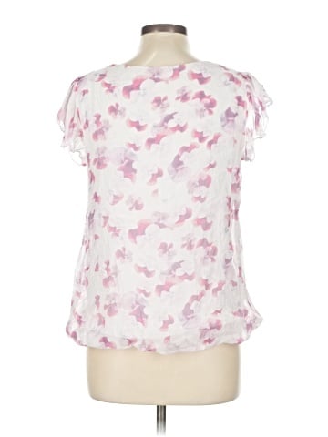 Giusy Short Sleeve Silk Top (view 2)
