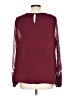 Shein 100% Polyester Burgundy Long Sleeve Blouse Size 12 - photo 2