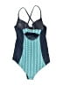 Athleta Graphic Blue One Piece Swimsuit Size 34B/C Tall - photo 2