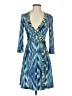 BCBGMAXAZRIA Print Blue Cocktail Dress Size XXS - photo 1