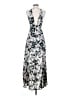 Topshop Floral Silver Black Cocktail Dress Size 4 - photo 2