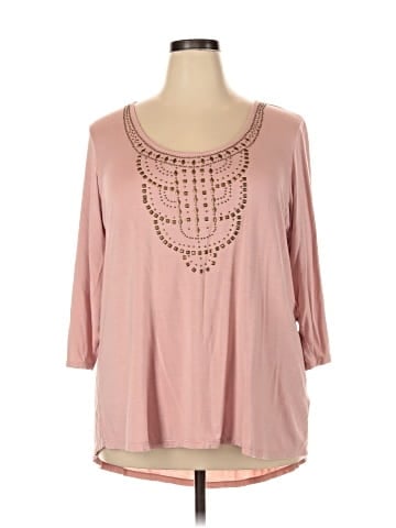 Rose + Olive 3/4 Sleeve Blouse (view 1)