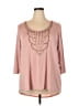 Rose + Olive Pink 3/4 Sleeve Blouse Size 2X - photo 1